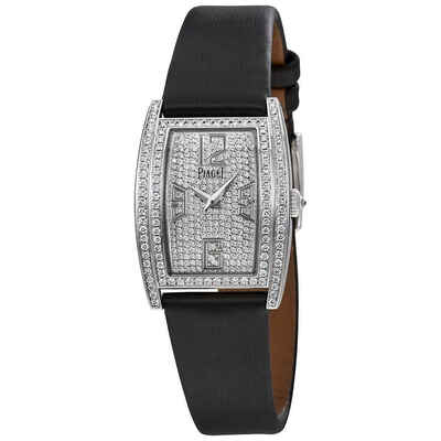 Piaget Limelight Diamond-set Dial Black Satin Ladies Watch G0A37091 (black, arb4420)