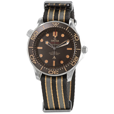 Omega Seamaster Diver '007 Edition' Automatic Chronometer Brown Dial Mens Watch Reference 2109242001 210.92.42.20.01.001 (black, arb4089)