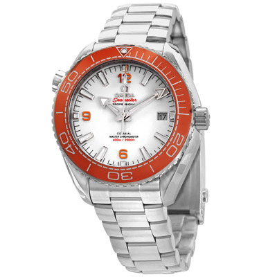 Omega Seamaster Planet Ocean Automatic Chronometer White Dial Mens Watch Ref. 215304400 215.30.44.21.04.001 (orange, arb4105)