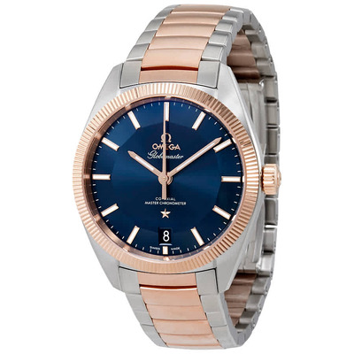 Omega Globemaster Automatic Mens Watch, 18kt Rose Gold Bracelet, Blue Dial - Model: 130.20.39.21.03.001 (blue, arb4449)