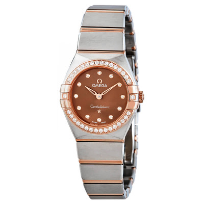 Omega Constellation Manhattan Diamond Brown Dial Ladies Watch, Ref 131.25.25.60.63.001 (brown, arb4060)