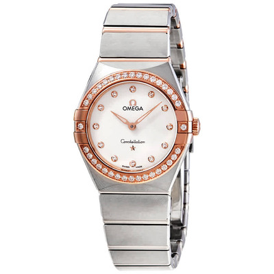 Omega Constellation Manhattan Ladies Watch 131.25.28.60.52.001 Silver Dial with Diamonds (arb4061)