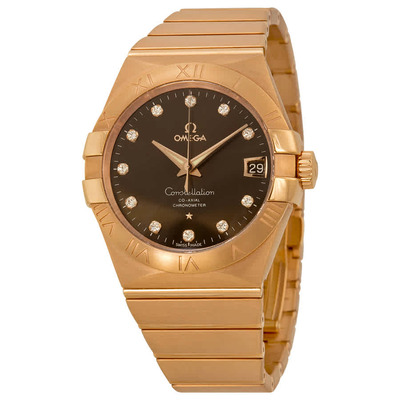 Omega Constellation Co-Axial Automatic Mens Watch 12350382163001 123.50.38.21.63.001 (brown, arb4445)