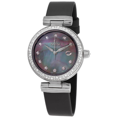 Omega De Ville Ladymatic Chronometer Diamond Watch [42537342057004] 425.37.34.20.57.004 (black, arb21222)