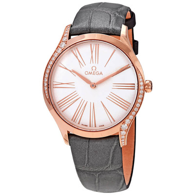 Omega De Ville Sedna Ladies Watch 428.58.36.60.02.001 Rose Gold Dial Diamond Bezel Quartz Movement (arb5429)