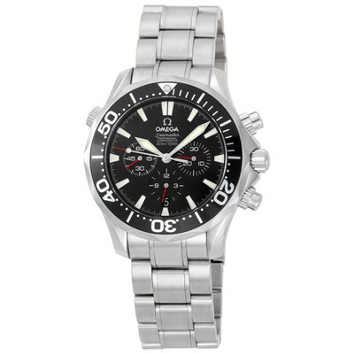 Pre-owned Omega Seamaster Chronograph Mens Watch, Ref. 2594.52 (black, arb24881)