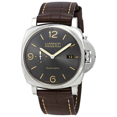 Panerai Luminor 45mm Automatic Grey Dial Mens Watch PAM00934 PAM00943 (brown, arb4896)