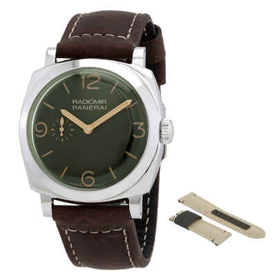 Panerai Radiomir 1940 Automatic Green Dial Mens Watch PAM00995 (brown, arb4906)