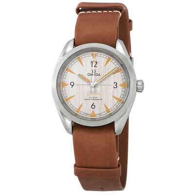 Omega Seamaster Railmaster Mens Automatic Watch Brushed Grey Dial NATO Strap 220.12.40.20.06.001 (brown, arb5148)