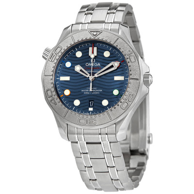 Omega Seamaster 'Beijing 2022' Chronometer Blue Dial Watch Ref:52230422003001 522.30.42.20.03.001 (blue, arb22974)