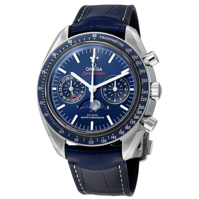 Pre-Owned Omega Speedmaster Chronograph Tachymeter Blue Dial Mens Watch Ref 304.33.44.52.03.001 (blue, arb23591)