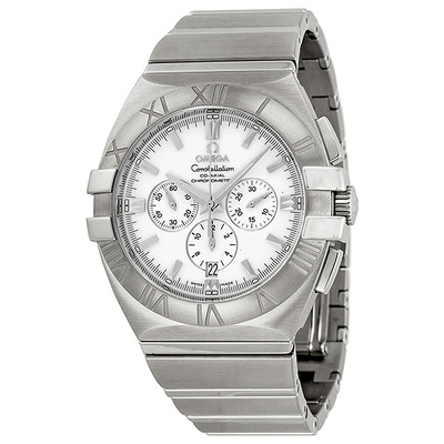 Pre-owned Omega Constellation Chronograph White Dial Mens Watch Ref. 15142000 (arb3793)