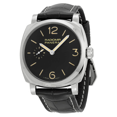 Panerai Radiomir 1940 Hand Wound Black Dial Black Leather Mens Watch PAM00512 (black, arb6295)