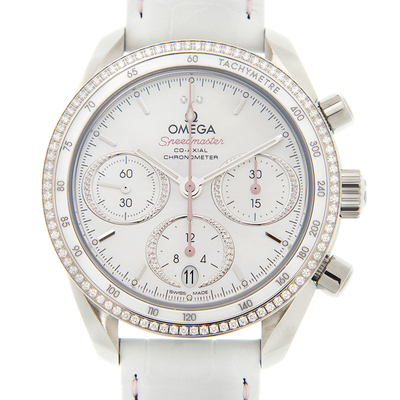 Omega Speedmaster Chronograph Diamond White Dial Unisex Watch 324.38.38.50.55.001 (blue, arb5168)