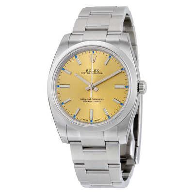 Rolex Oyster Perpetual 34mm Champagne Dial Stainless Steel Automatic Mens Watch Ref. 114200CSO (beige, arb7226)