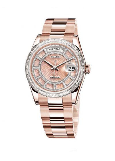 Rolex Day-Date 18ct Everose Gold Automatic Unisex Watch 118395br (arb7725)