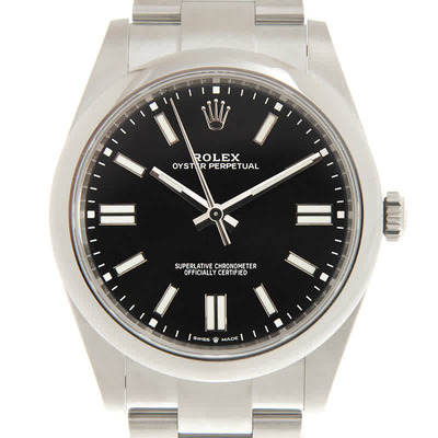 Rolex Oyster Perpetual 41 Mens Automatic Black Dial Watch Ref. 124300BKSO M124300-0002 (black, arb7735)