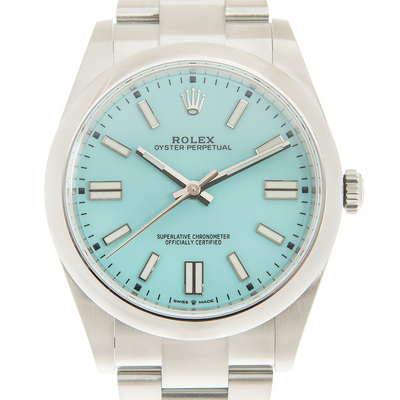 Rolex Oyster Perpetual 41 Turquoise Blue Dial Automatic Mens Watch, Model: 124300TQBLSO M124300-0006 (blue, arb7740)