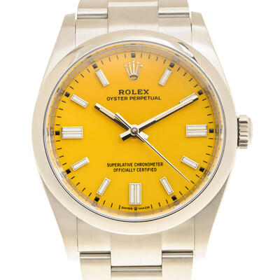 Rolex Oyster Perpetual 36 Yellow Dial Watch - Ref. 126000YLSO (yellow, arb7750)
