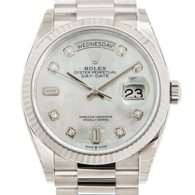 Rolex Day-Date 36 Mother of Pearl Diamond Dial President Watch Ref. 128239MDP (arb5758)