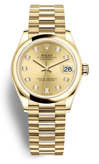 Rolex Datejust President 278248CDP: Yellow Gold Automatic with Champagne Diamond Dial (beige, arb5897)