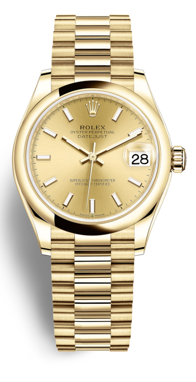 Rolex Datejust 278248CSP: Ladies Automatic Yellow Gold President Champagne Dial Watch (beige, arb5899)