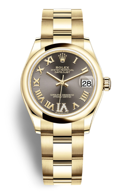 Rolex Datejust 31 Dark Grey Diamond Dial Ladies Watch Ref. 278248gyrdo (arb5906)
