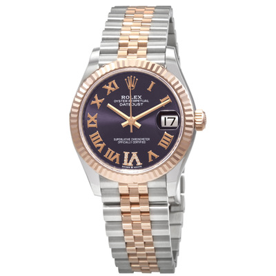 Rolex Datejust 31 Aubergine Diamond Dial Automatic Ladies Steel and Everose Gold - Ref. 278271AURDJ (arb5921)