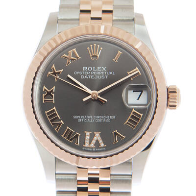 Rolex Datejust 31 Rhodium Diamond Dial Automatic Ladies Steel and 18kt Everose Gold Jubilee Watch 278271DRRDJ (arb6667)
