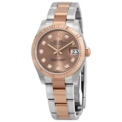 Rolex Datejust 31 Rose Diamond Dial Automatic Ladies' Watch - Model No. 278271PDO (arb6674)