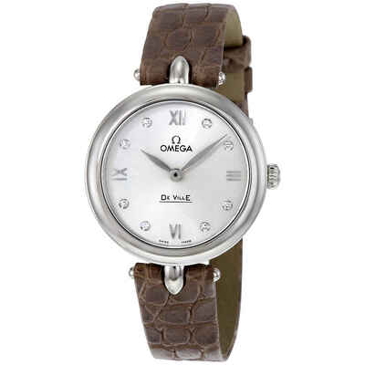 Omega De Ville Prestige Dewdrop Ladies Watch (Ref: 424.13.27.60.52.001) (brown, arb23702)