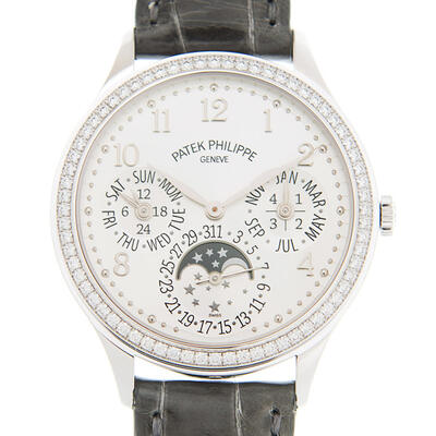 Patek Philippe Grand Complications Perpetual Automatic Diamond White Dial Ladies Watch 7104G-001 7140G-001 (arb5483)