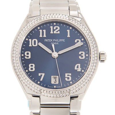 Patek Philippe 7300/120-001 Ladies Automatic Blue Dial Diamond Watch 7300/1200A-001 (blue, arb5491)
