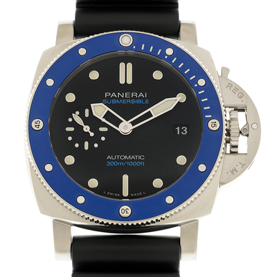 Panerai Submersible Automatic Black Dial Mens Watch PAM01209 - Men's Dive Watch (black, arb4363)
