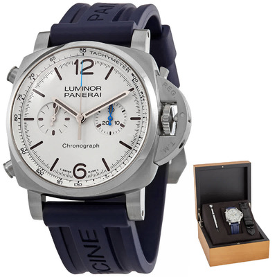 Panerai Luminor Chronograph Automatic White Dial Mens Watch PAM01218 (black, arb4364)