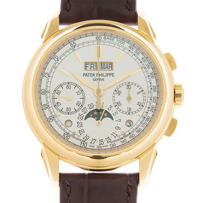 Patek Philippe Grand Complications Perpetual Chronograph Hand-Wind White Dial Mens Watch Ref. No. 5270J-001 (brown, arb4939)