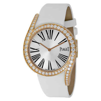 Piaget GOA39167 Limelight Gala 18K Rose Gold Diamond Silver Dial Ladies Watch G0A39167 (arb6239)
