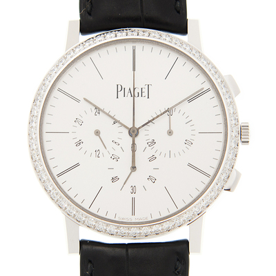 Piaget Altiplano Silver Dial 18K White Gold Diamond Mens Watch GOA40031 (black, arb6243)