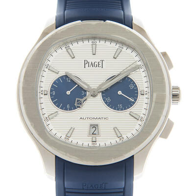 Piaget Polo Chronograph Automatic Silver Dial Mens Watch G0A46013 (blue, arb4375)