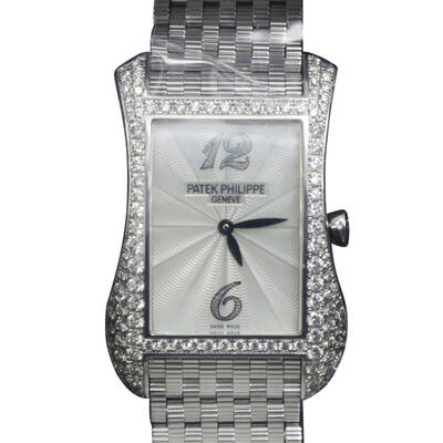 Patek Philippe 4972-1G-001 Gondolo Diamond Quartz Watch (black, arb4020)