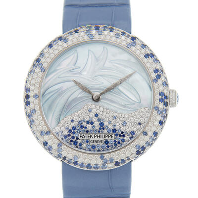 Patek Philippe Calatrava 4899-901G-001 Ladies Watch, White Gold, Mother of Pearl Dial (blue, arb2943)
