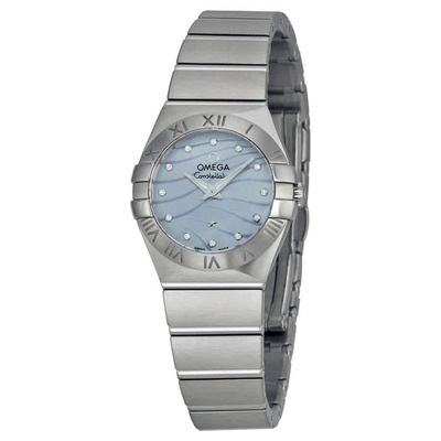 Omega Constellation Ladies Watch, Blue Mother of Pearl Dial (Article: 123.10.24.60.57.001) (blue, arb6115)
