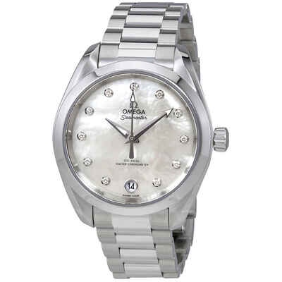 Omega Seamaster Aqua Terra Mother of Pearl Dial Ladies Watch 22010342055001 220.10.34.20.55.001 (blue, arb5110)