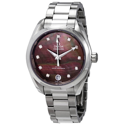 Omega Seamaster Aqua Terra 220.10.34.20.57.001 Ladies Automatic Chronometer Diamond Watch (blue, arb5111)