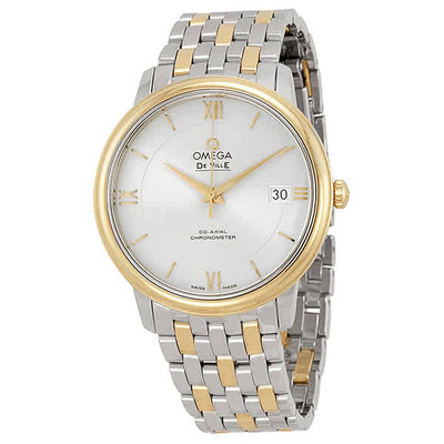 Omega DeVille Prestige 42420372002001: Stainless Steel & Yellow Gold Case, Silver Analog Dial 424.20.37.20.02.001 (arb3928)