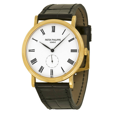 Pre-Owned Patek Philippe Calatrava 5119J-001 White Dial Mens Watch (black, arb21076)