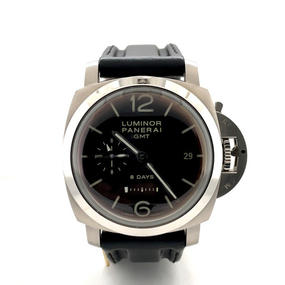 Pre-owned Panerai Luminor 1950 Black Dial Mens Watch PAM 00233 (black, arb5937)