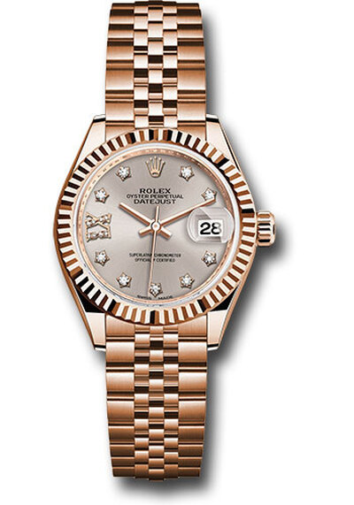 Rolex Lady Datejust 18K Everose Gold with Sundust Diamond Dial Ref.279175SNRDJ (arb6709)