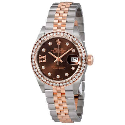 Rolex Lady Datejust Automatic Watch with Diamond Dial - Model 279381CHRDJ M279381RBR-0003 (beige, arb6725)