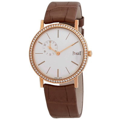 Piaget Altiplano White Dial 18K Rose Gold Diamond Ladies Watch GOA39107 G0A39107 (black, arb6236)